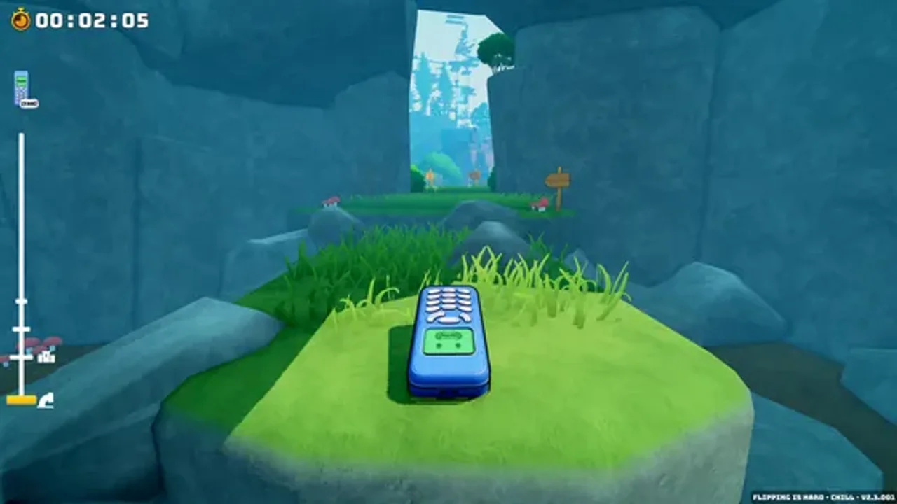 Starting the climb at the bottom of The Storm Drain where players learn basic Flippy jump arcs